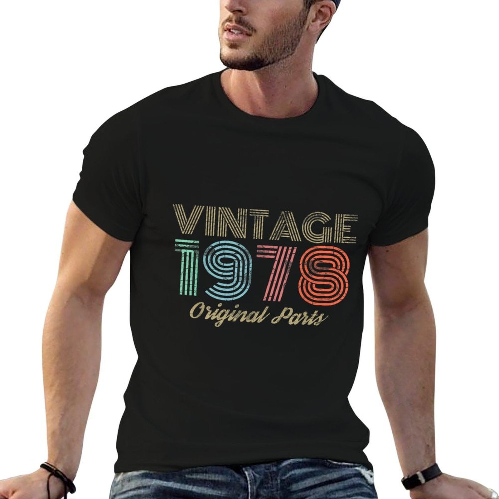Vintage 1978  Retro 70's-45th Birthday  Summer-ready Fabric T-Shirt