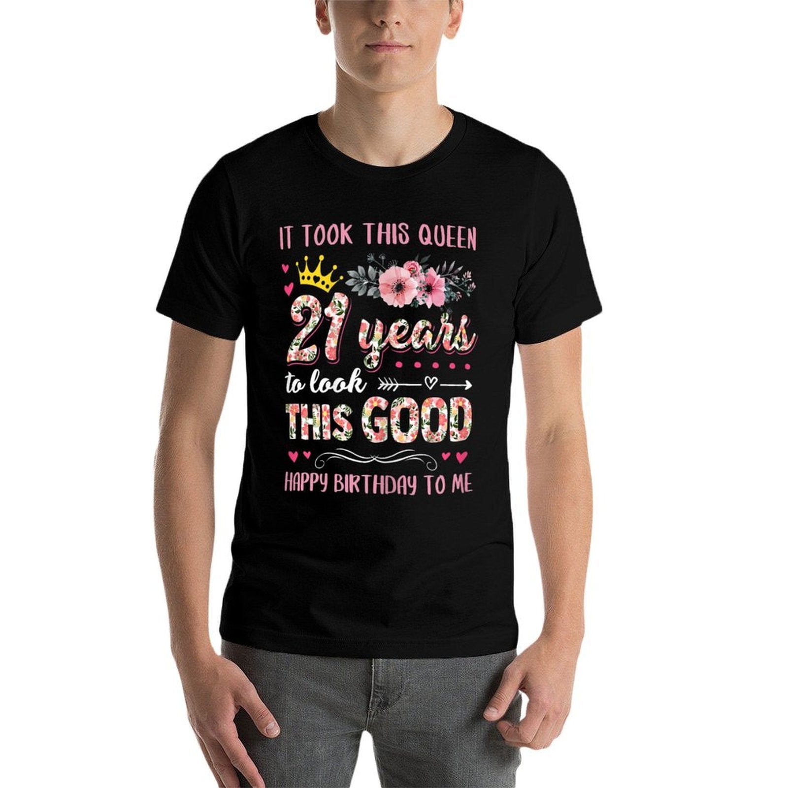 Womens It Took This Queen 21 Years To Look This Good 21st Birthday  Graphic-printed T-Shirt