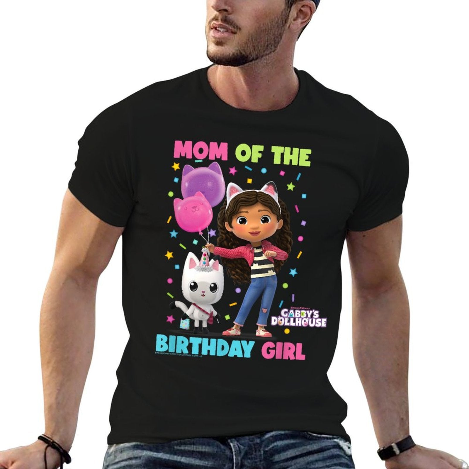 DreamWorks Gabby's Dollhouse Mom of The Birthday Girl  Odor-resistant T-Shirt