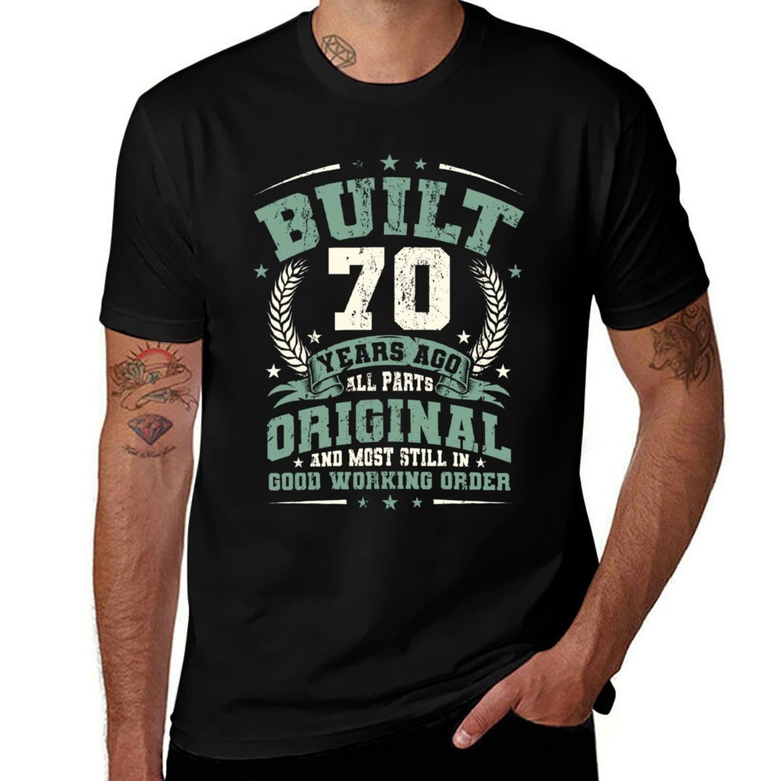 Built 70 Years Ago All Parts Original 70th Birthday  Lightweight T-Shirt