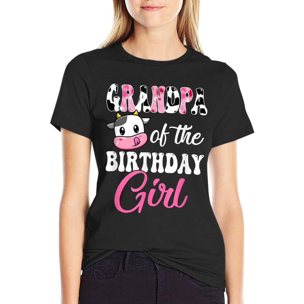 Grandpa Of The Birthday Girl Farm Cow 1St Birthday Girl  Affordable Price T-Shirt