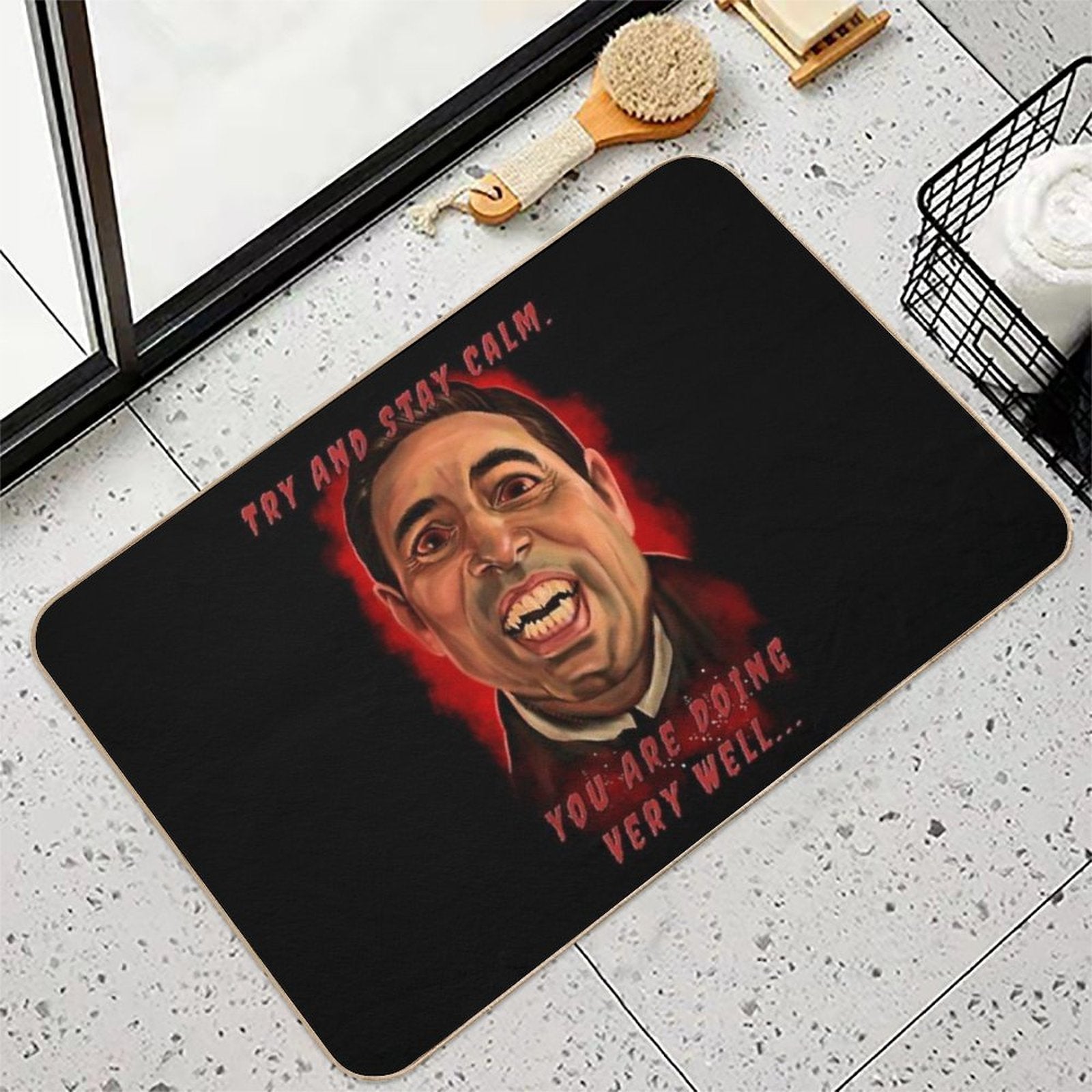 Claes Bang Dracula Painting 2 of 2  Slip-Resistant Bath Mat