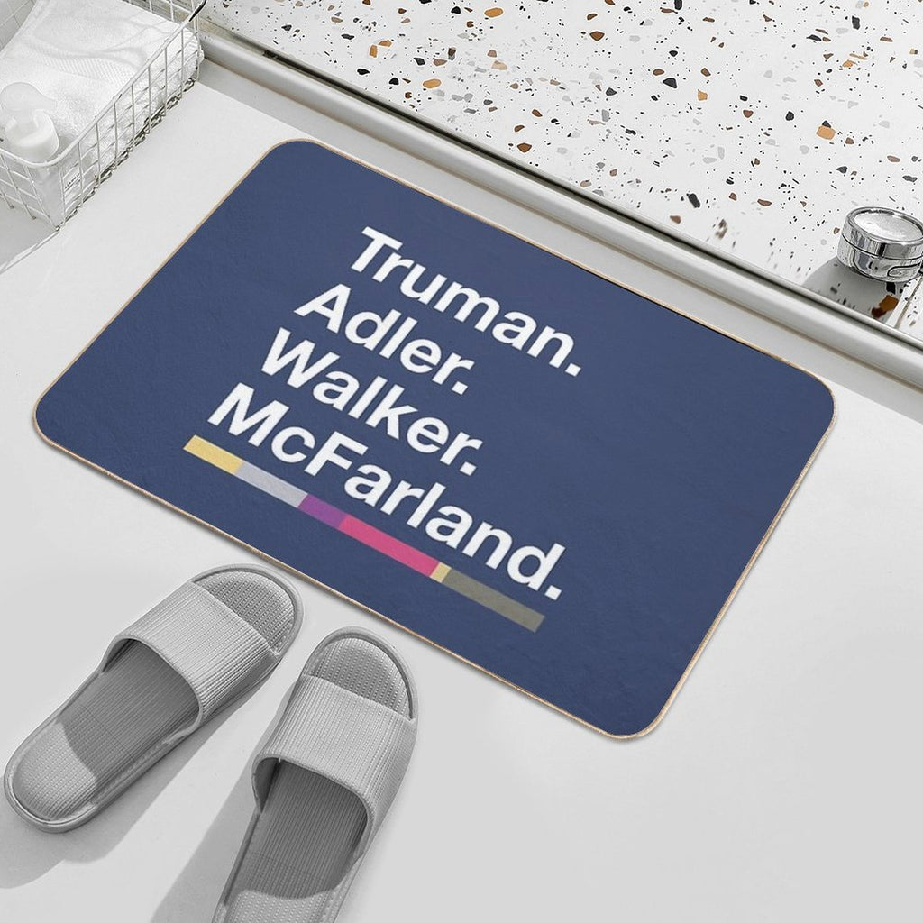 Truman, Adler, Walker, McFarland (Will And Grace)  Pet-Safe Bath Mat
