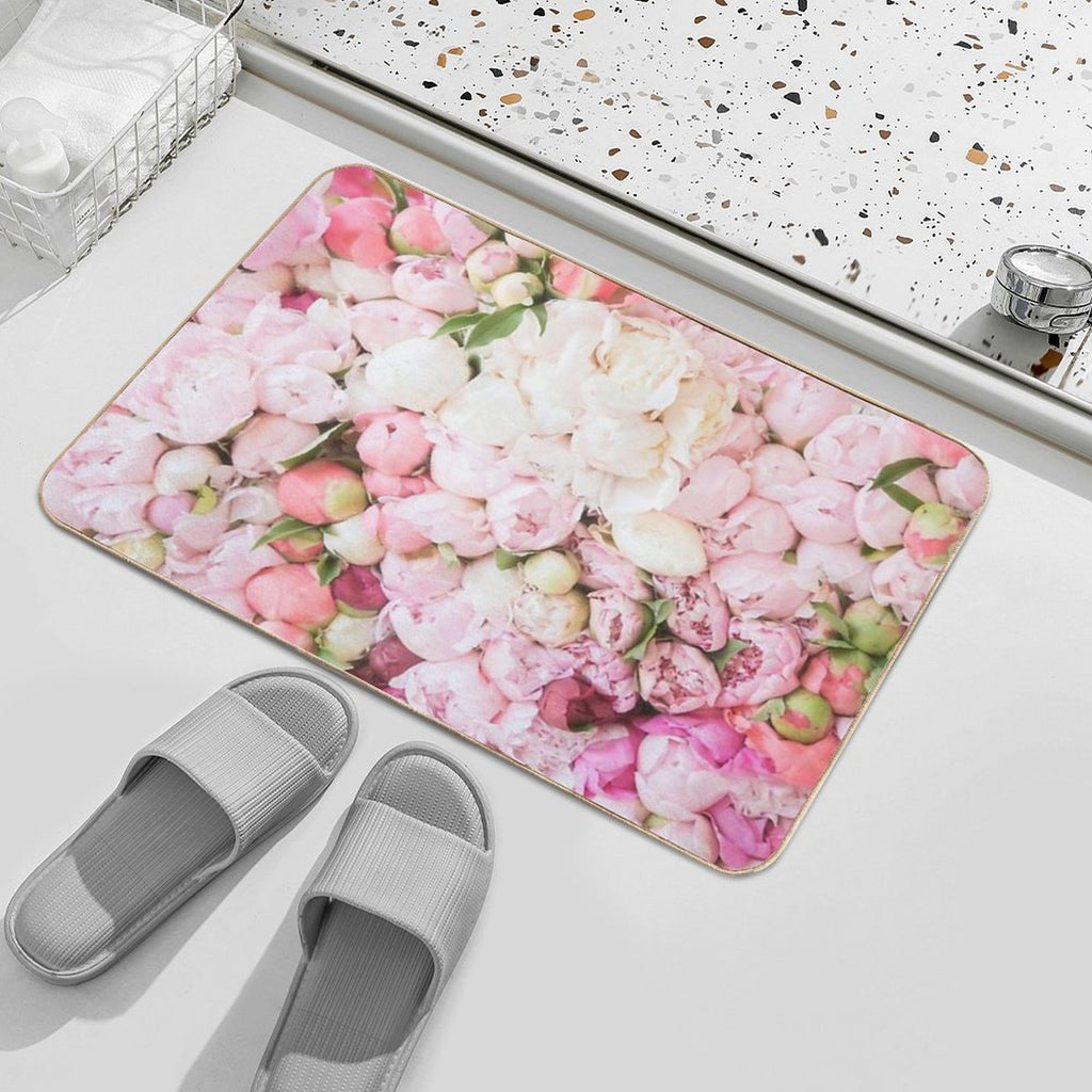 Peony Festival  Easy Maintenance Bath Mat