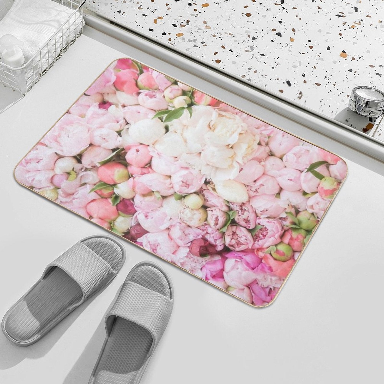 Peony Festival  Easy Maintenance Bath Mat