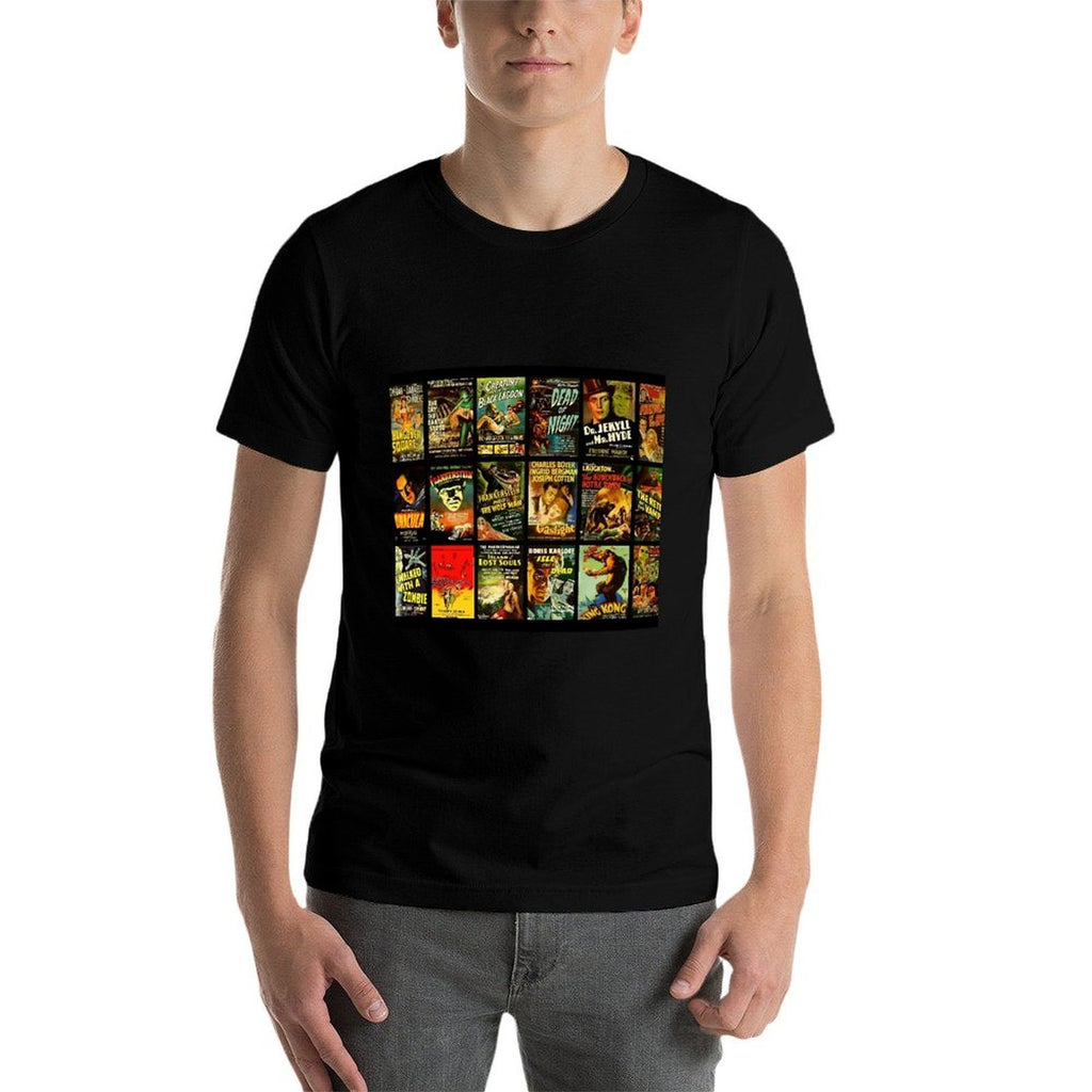 Vintage Classic Horror Monster Movie Posters  Slim-fit Cut T-Shirt