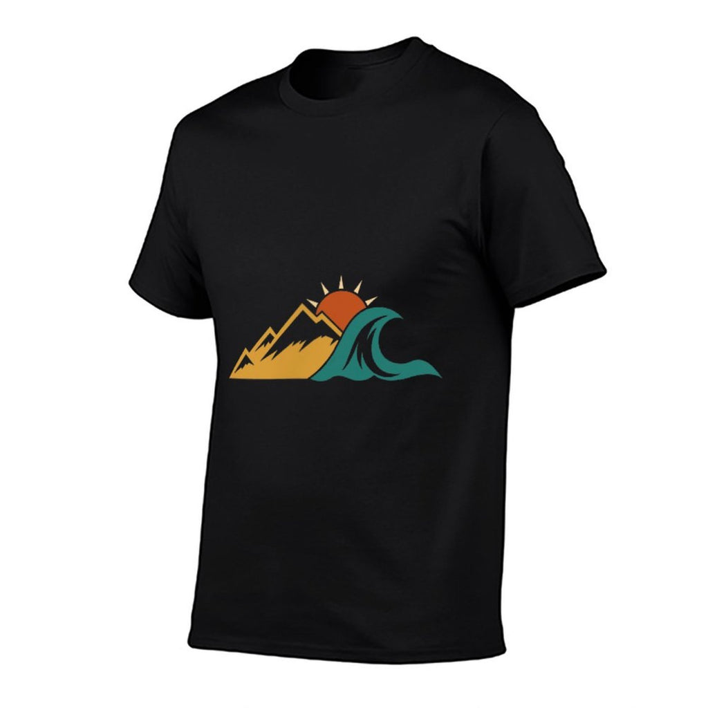 Unisex Minimalist Outdoor Explorers Hiking Adventure  Heathered Texture T-Shirt