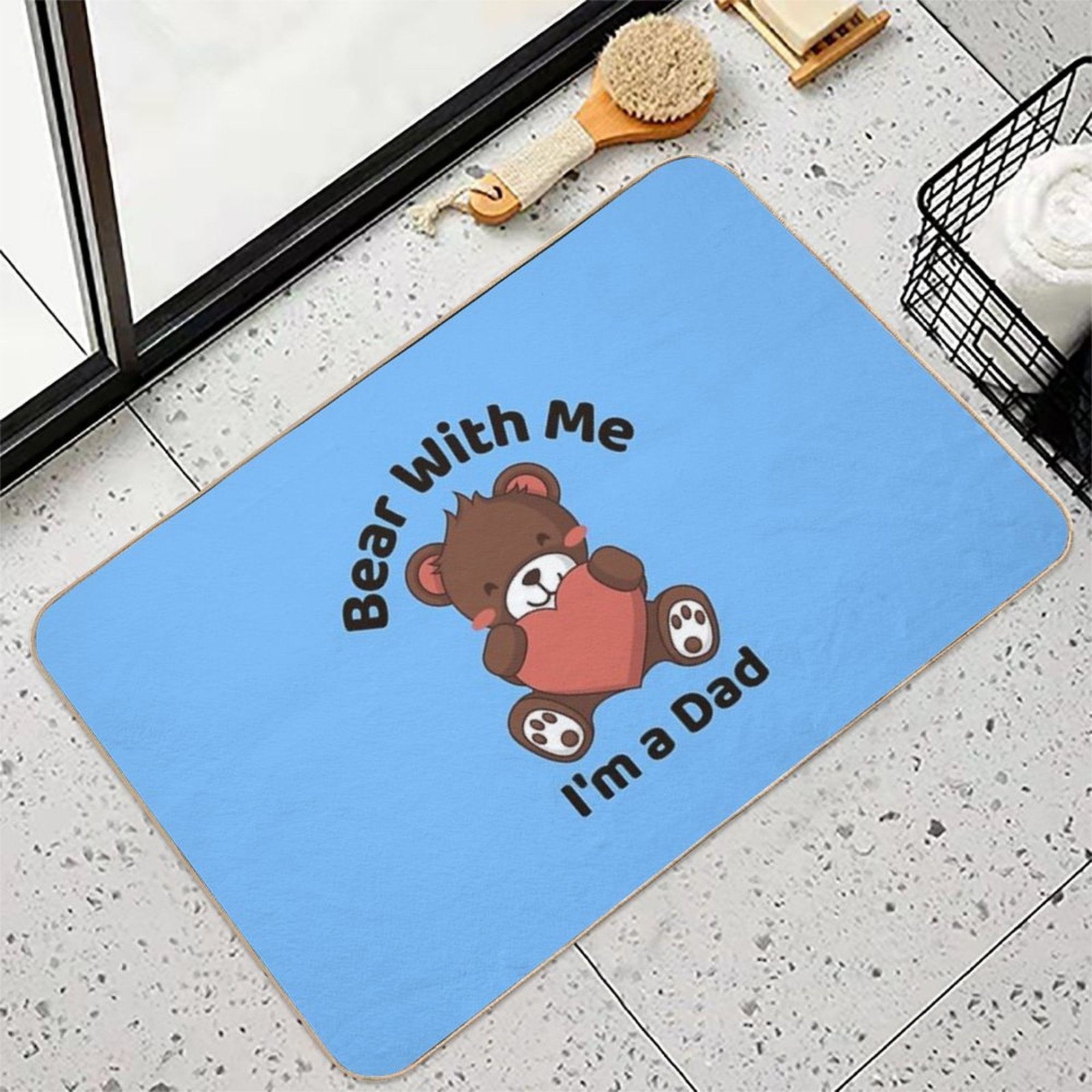 Bear With Me, I’m A Dad, Father's Day Gift Idea  Multi-Purpose Bath Mat