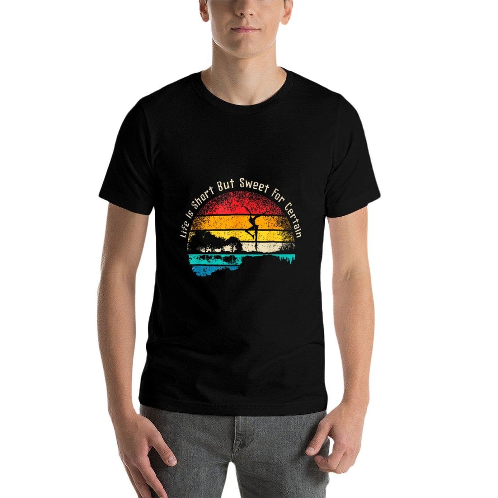 Life Is Short Guitar But Sweet For Certain  Trendy Pattern T-Shirt