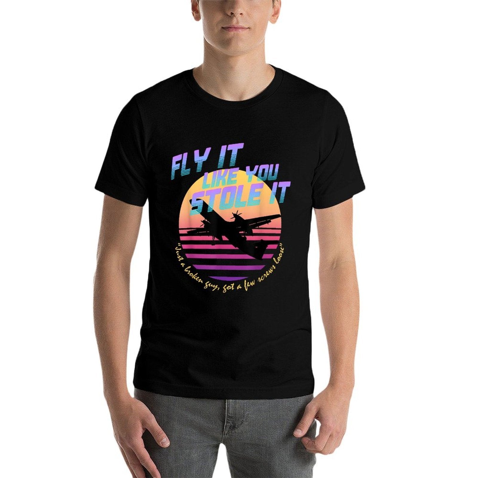 Fly It Like You Stole It - Sky King, Vaporwave, Aesthetic  Wrinkle-resistant T-Shirt