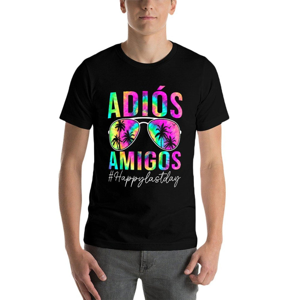 Adios Amigos Tie Dye Last Day of School Teacher Kids Spanish  Soft T-Shirt