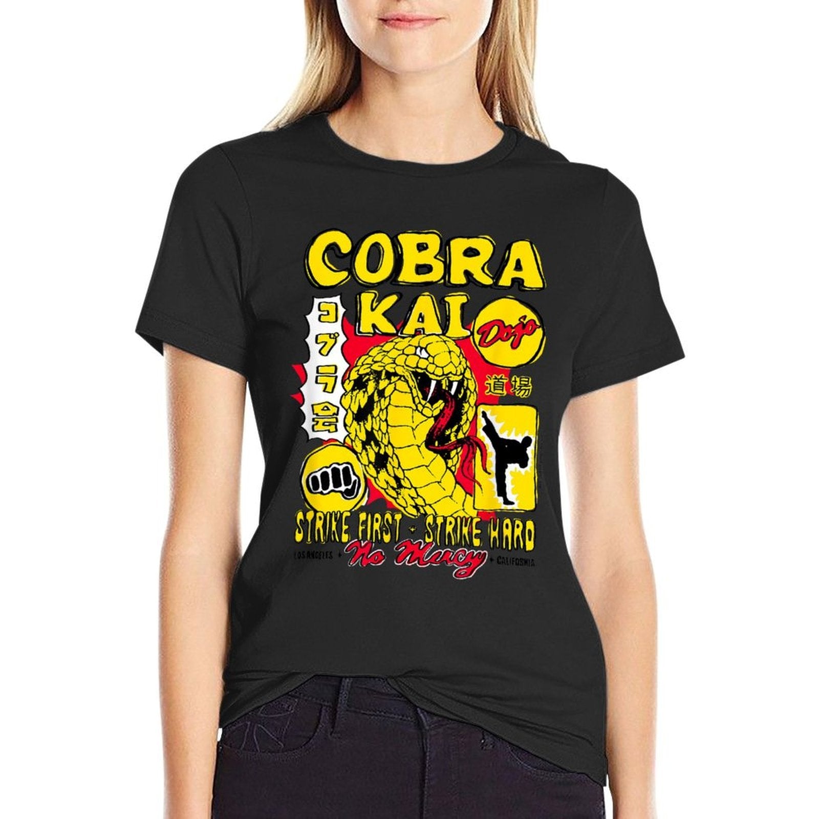 Cobra Kai Comic Illustration Collage TV Show  Graphic-printed T-Shirt