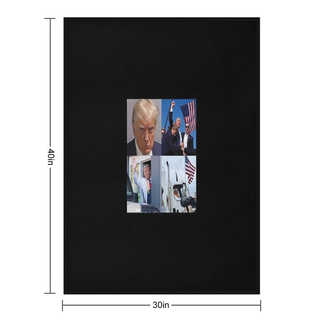 Donald Trump Garbage Truck, Trump Shot, Trump Mcdonalds Multi-functional Throw Blanket