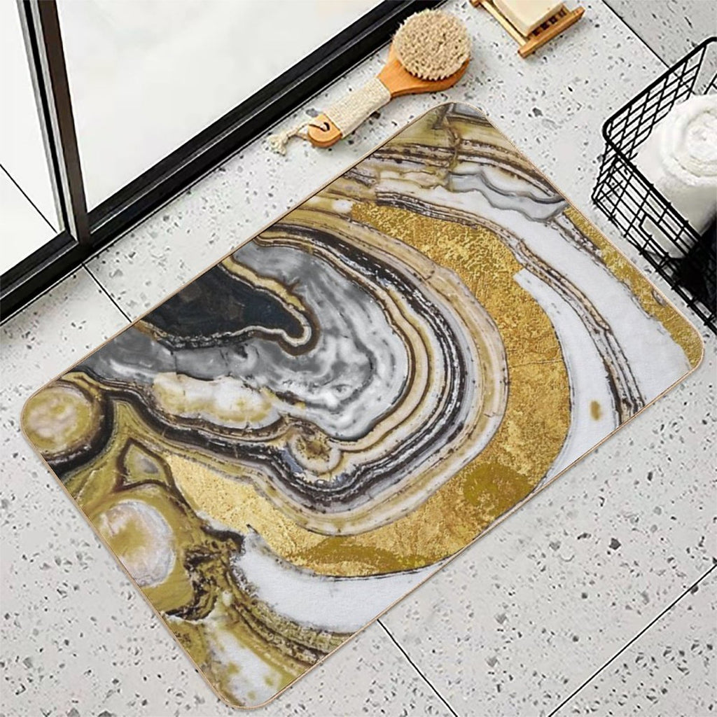 Stone Prose Geode Gold  Fade-Resistant Bath Mat