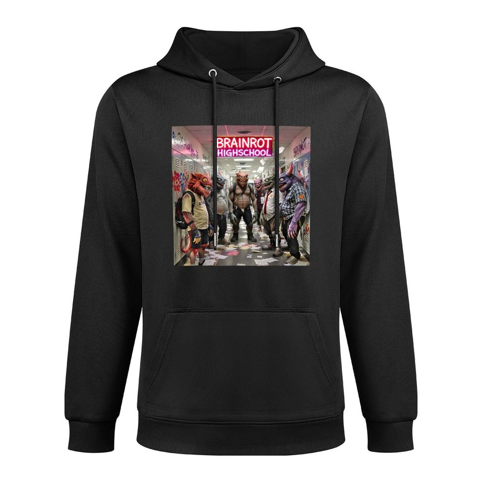 Funny Italian Brainrot Trendy Viral AI Animal Internet Meme Durable Construction Hoodie