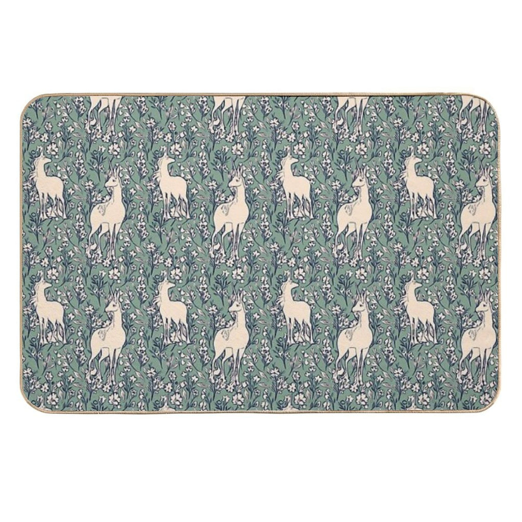 The Last Unicorn Ethereal Forest Print  Long-Lasting Bath Mat