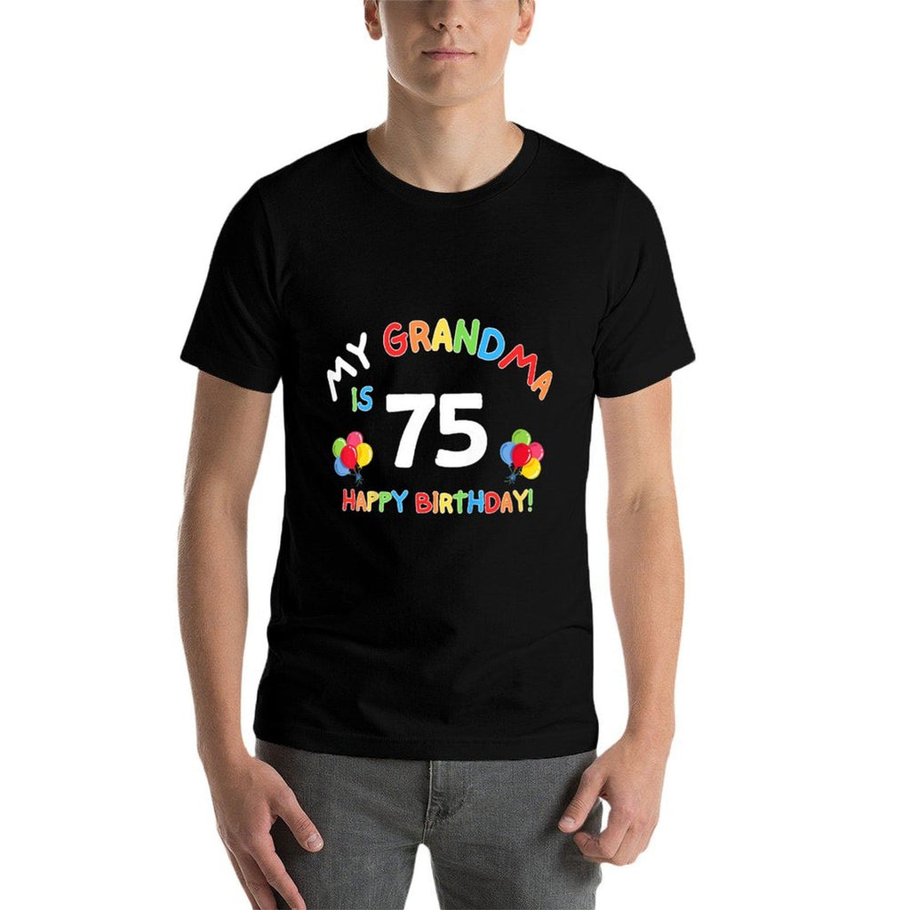 Kids My Grandma Is 75 75th 75 Years Old Mama Mother Mom Kids  Vintage-inspired T-Shirt