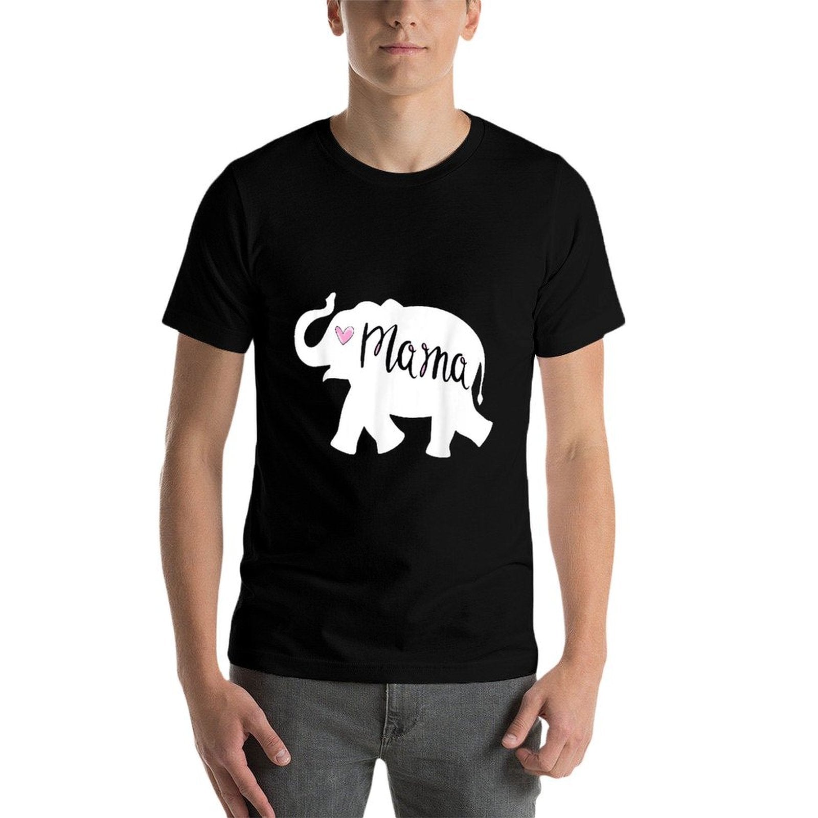 Mama Africa Elephant Mother Cute for Mom  Oversized Silhouette T-Shirt