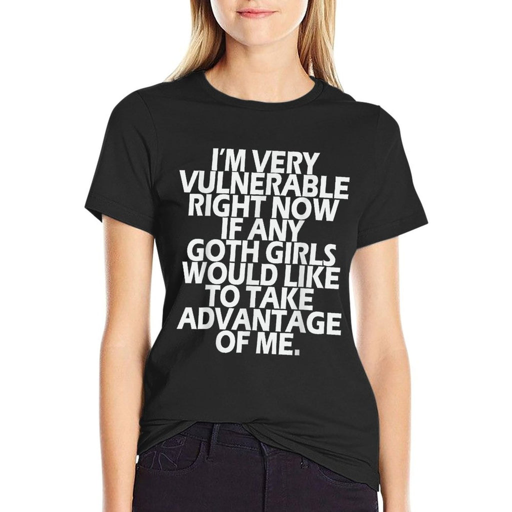 I'm Very Vulnerable Rn If Any Goth Girl Take Advantage Of Me  Heathered Texture T-Shirt