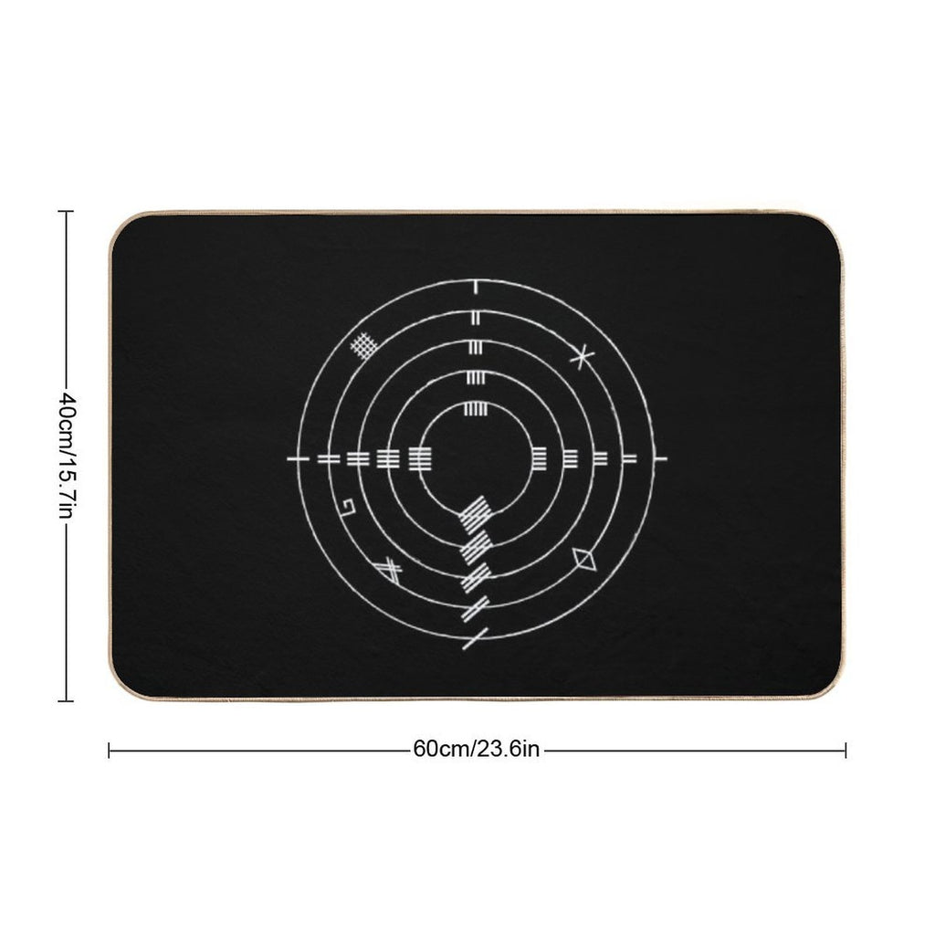 Ogham Wheel  Long-Lasting Bath Mat