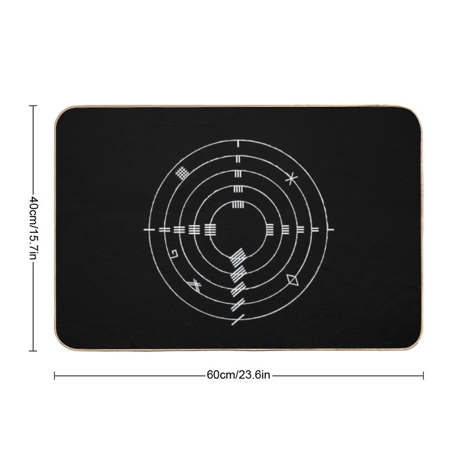 Ogham Wheel  Long-Lasting Bath Mat