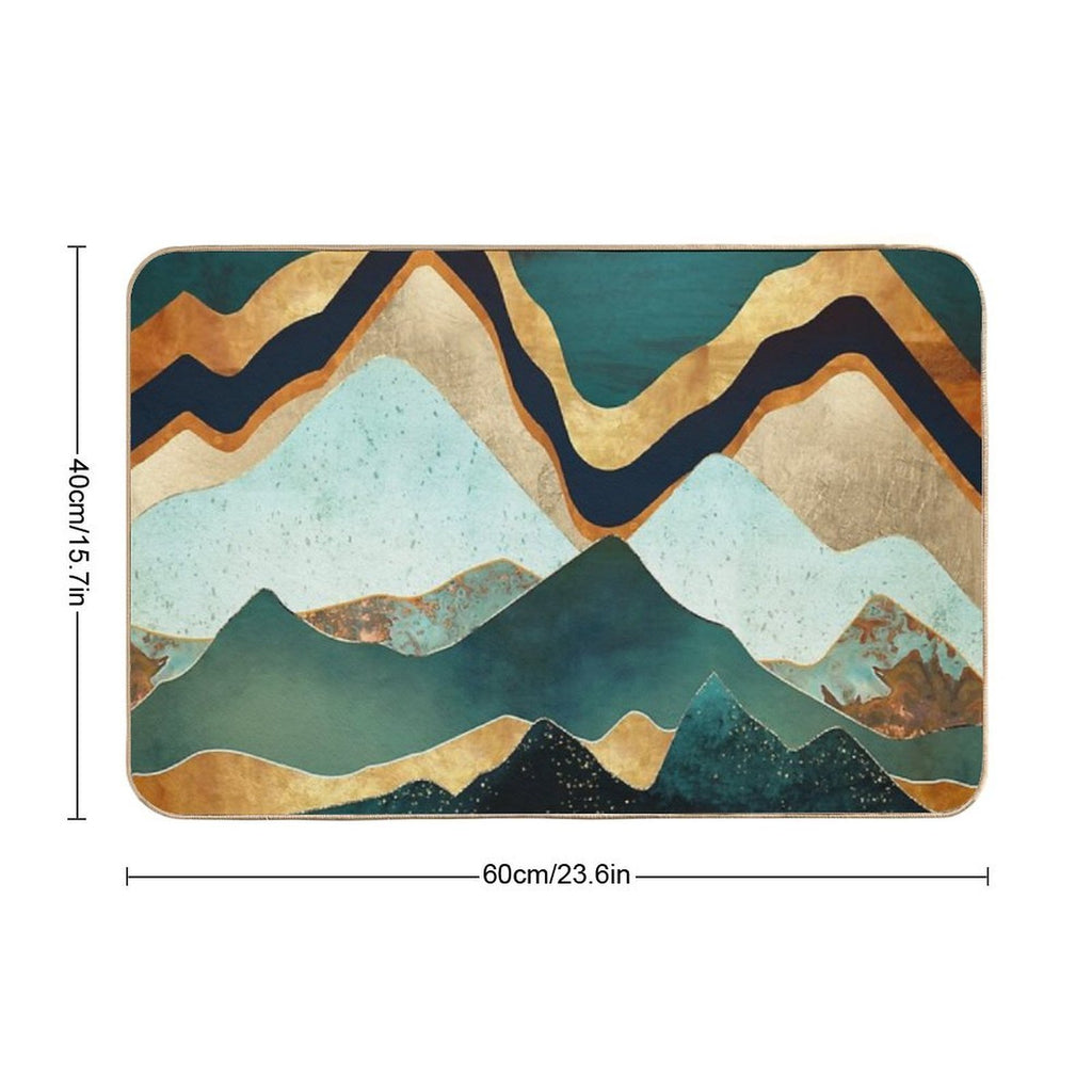 Velvet Copper Mountains  Eco-Friendly Bath Mat