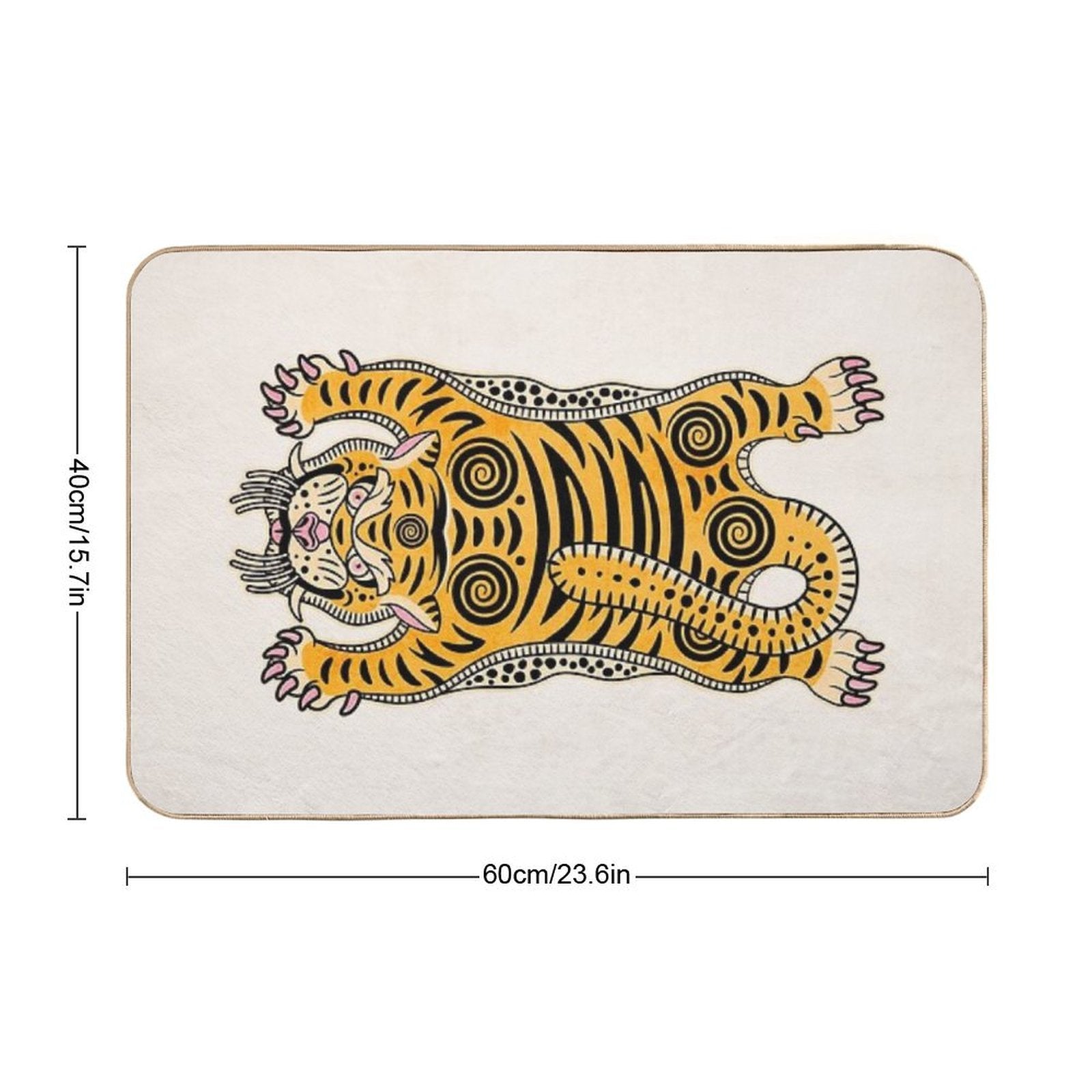 King Of The Jungle 01 Golden Tiger Edition  Fade-Resistant Bath Mat