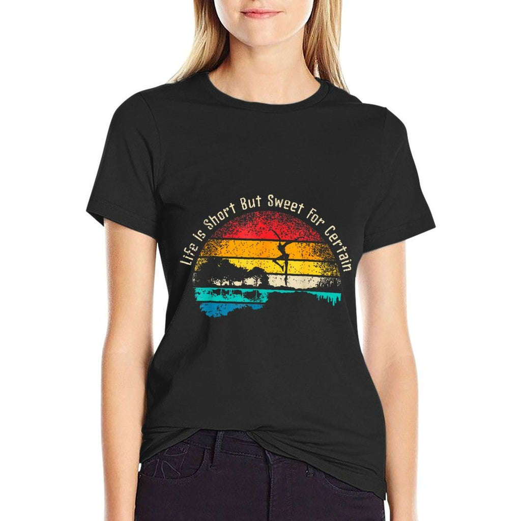 Life Is Short Guitar But Sweet For Certain  Trendy Pattern T-Shirt