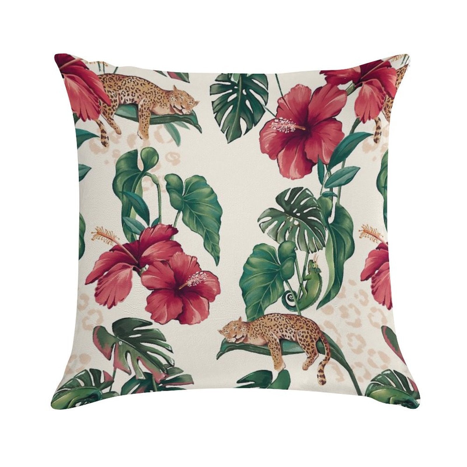 The White Lotus Wallpaper Soft Short Plush Fabric Throw Pillow