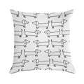 Dachshund in Black-white Soft Ultra-Soft Texture Throw Pillow