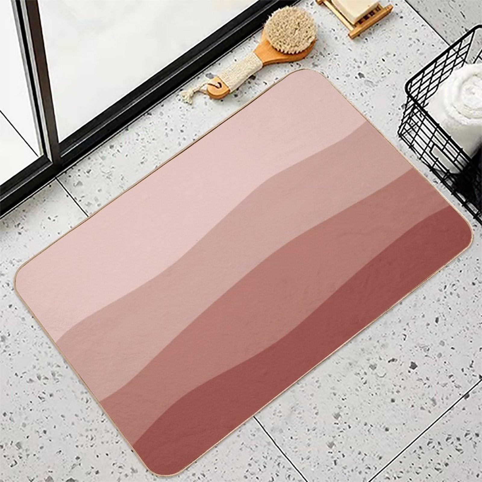 Sangria Color Waves  High-Traffic Bath Mat