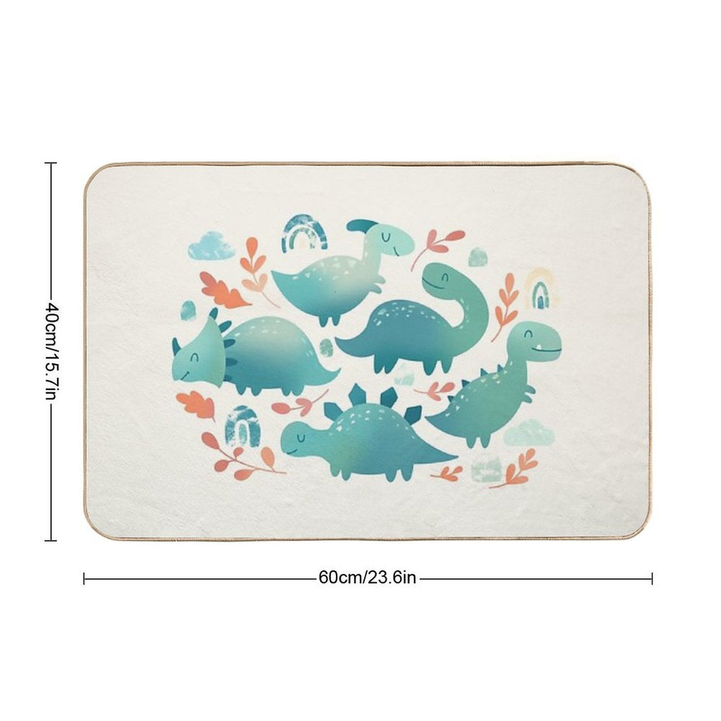 Baby Dinosaurs  Easy To Clean Bath Mat