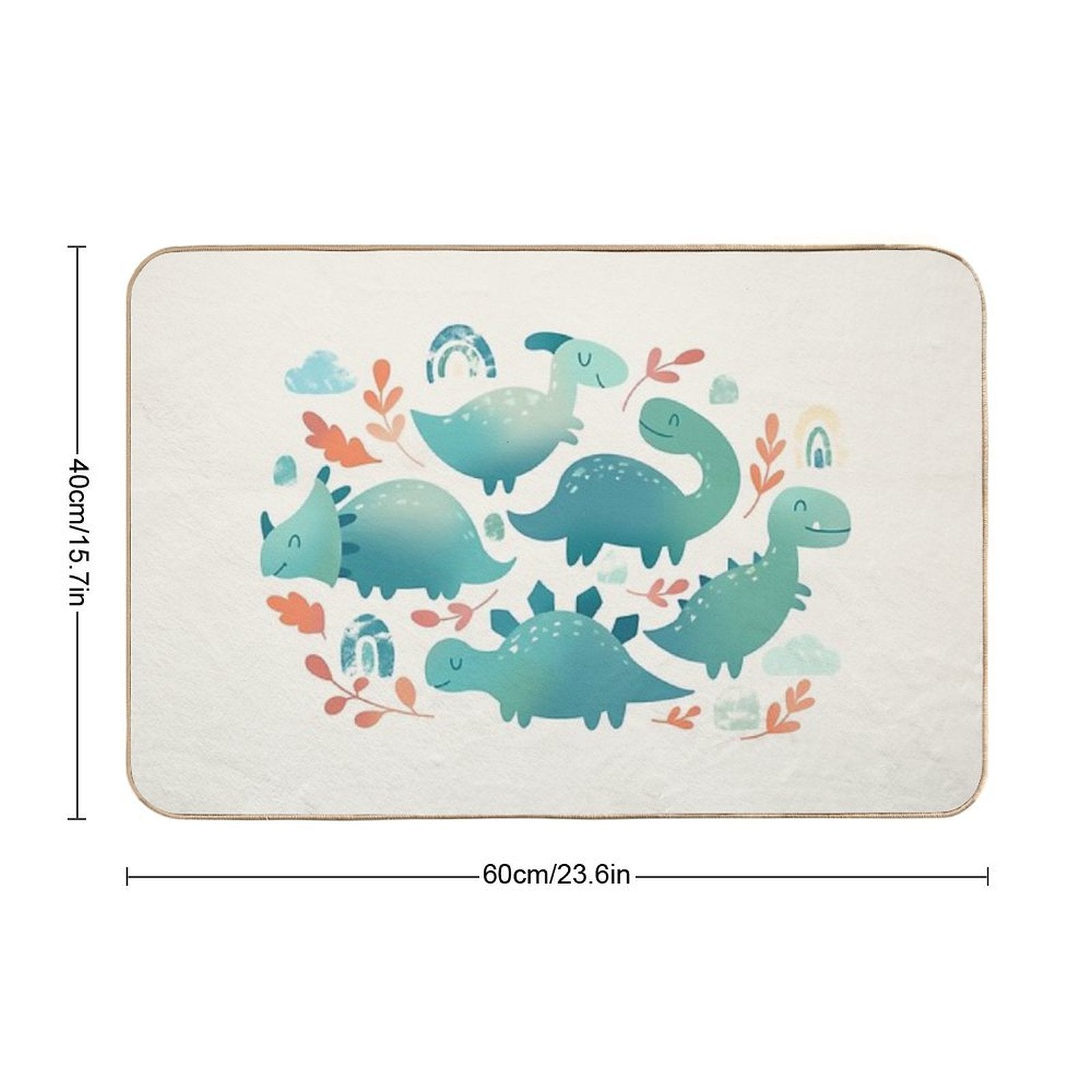 Baby Dinosaurs  Easy To Clean Bath Mat