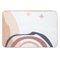Mountain Haze 2 - Landscape Line Art Abstract Simple Lines  Stain-Proof Bath Mat