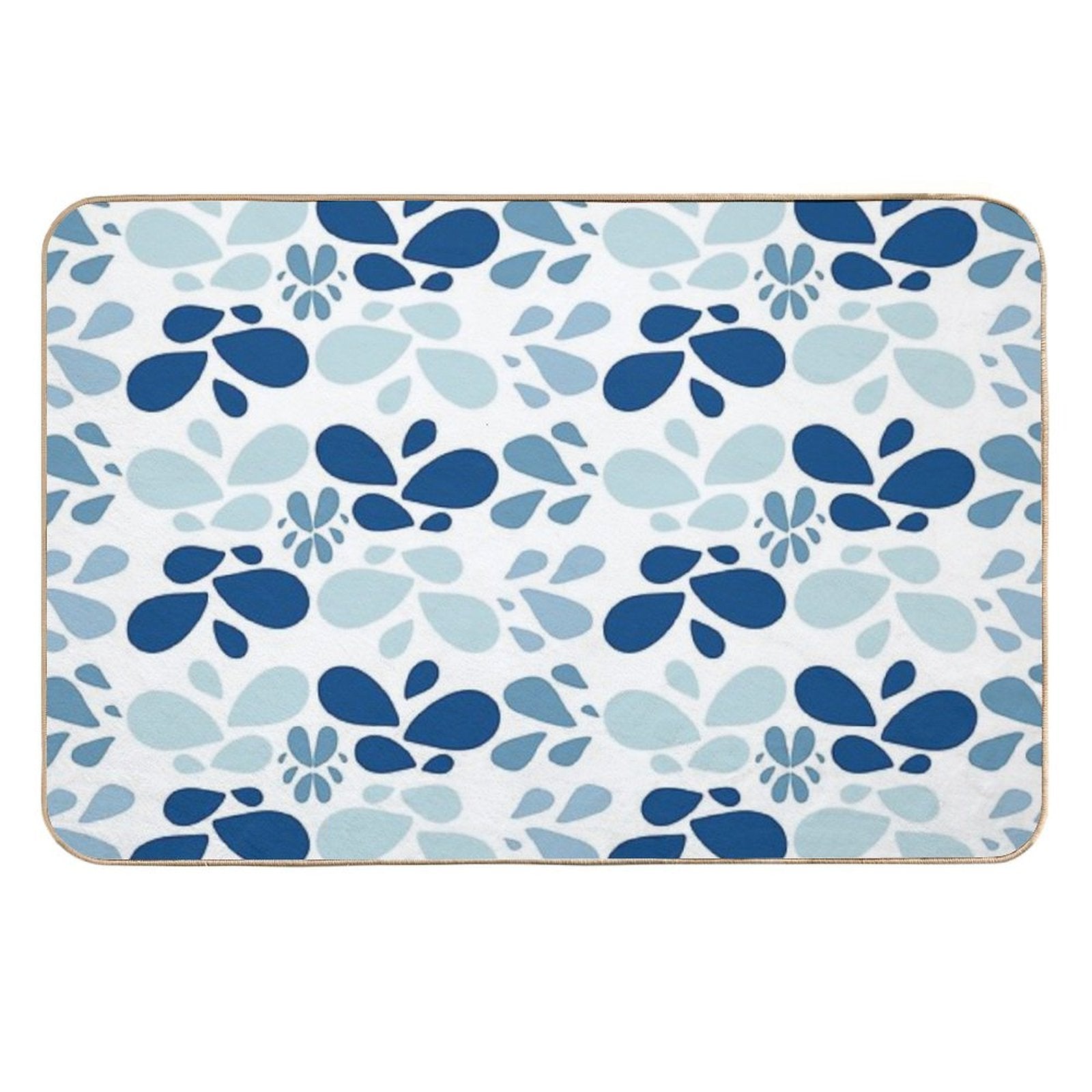 Abstract Blue  Stain-Proof Bath Mat