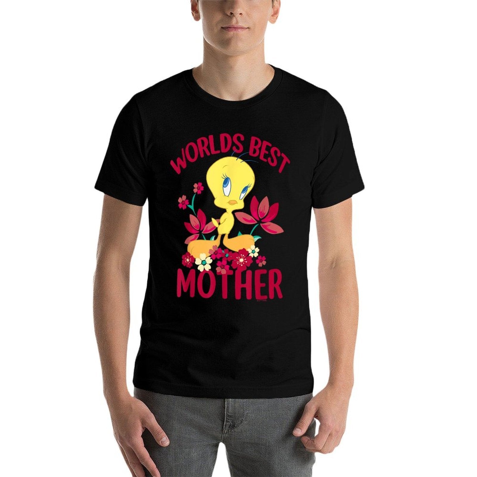 Looney Tunes Mother's Day Tweety Worlds Best Mom  Durable T-Shirt