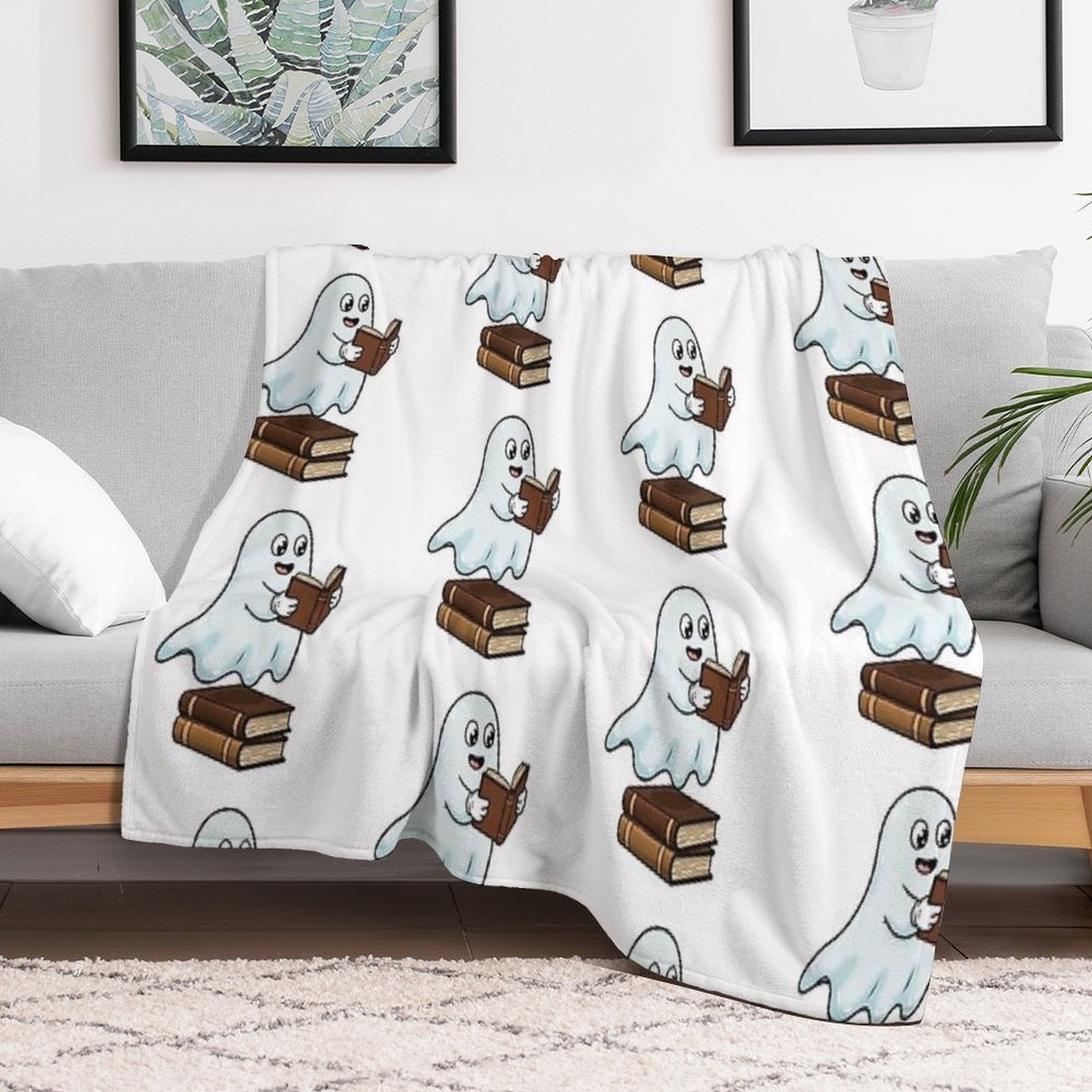 Ghost Reading Compact Throw Blanket
