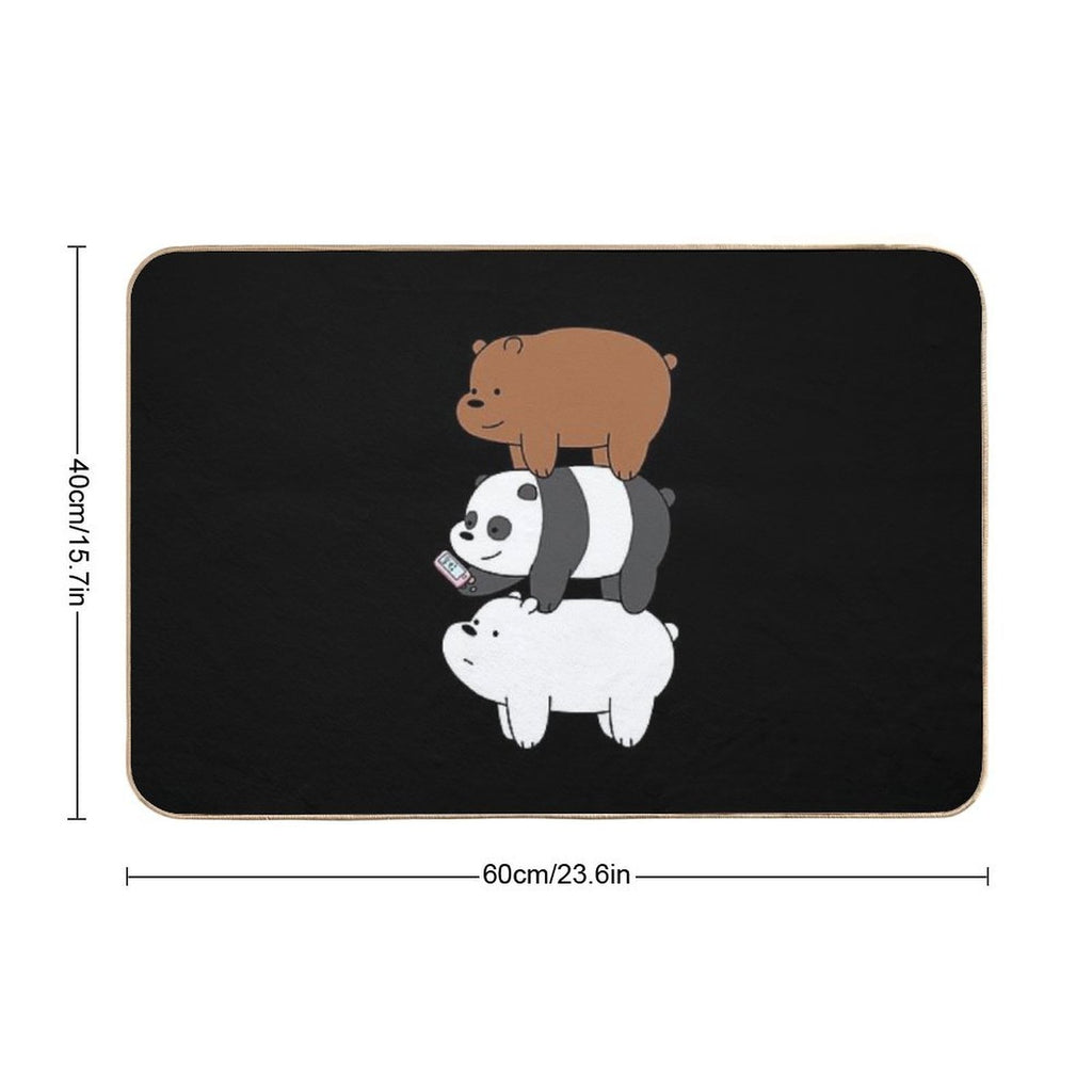 We Bare Bears™ Grizzly, Panda, And Ice Bear  Pet-Safe Bath Mat