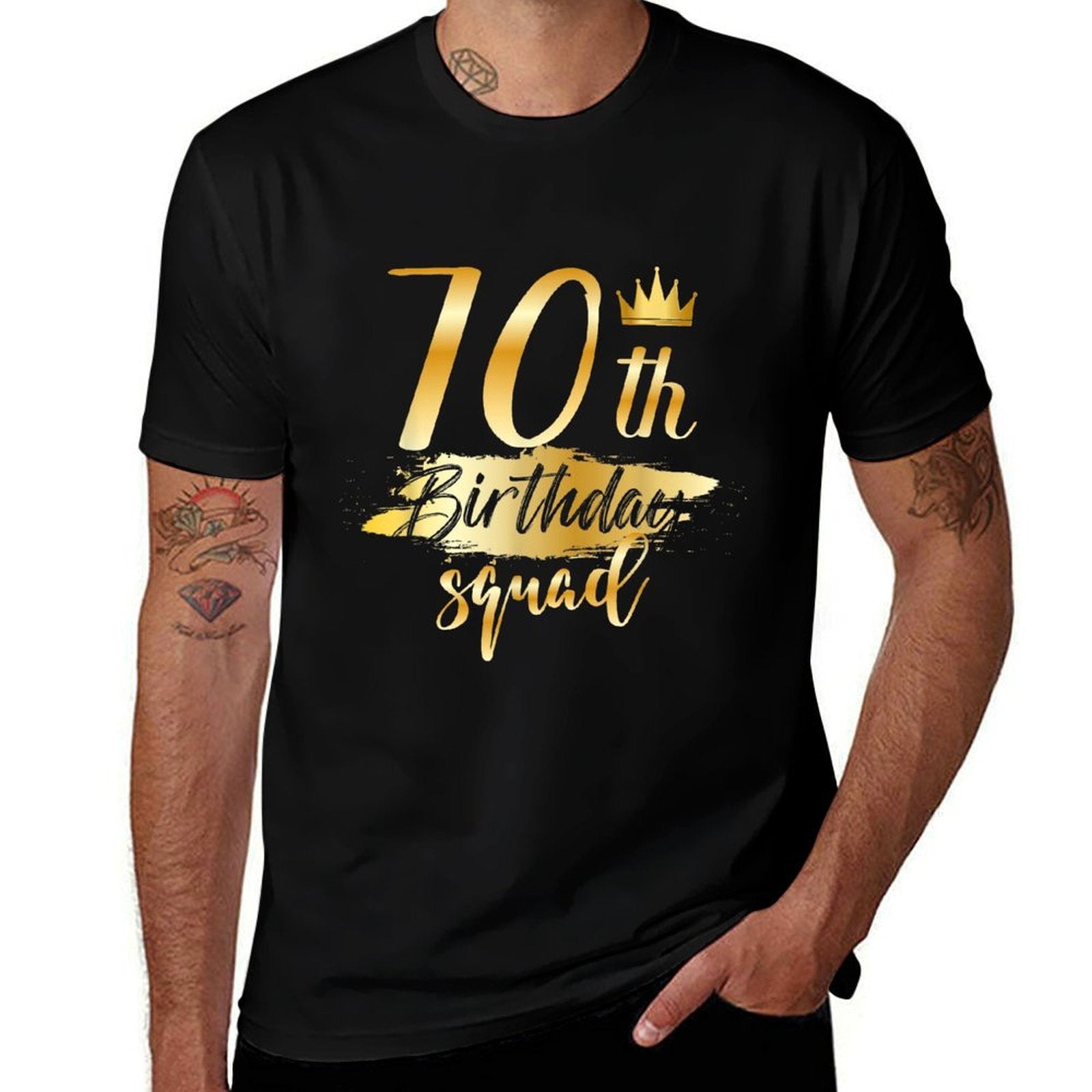 70th Birthday Squad 70 Year Old Bday Family Party Crew Group  Lightweight T-Shirt