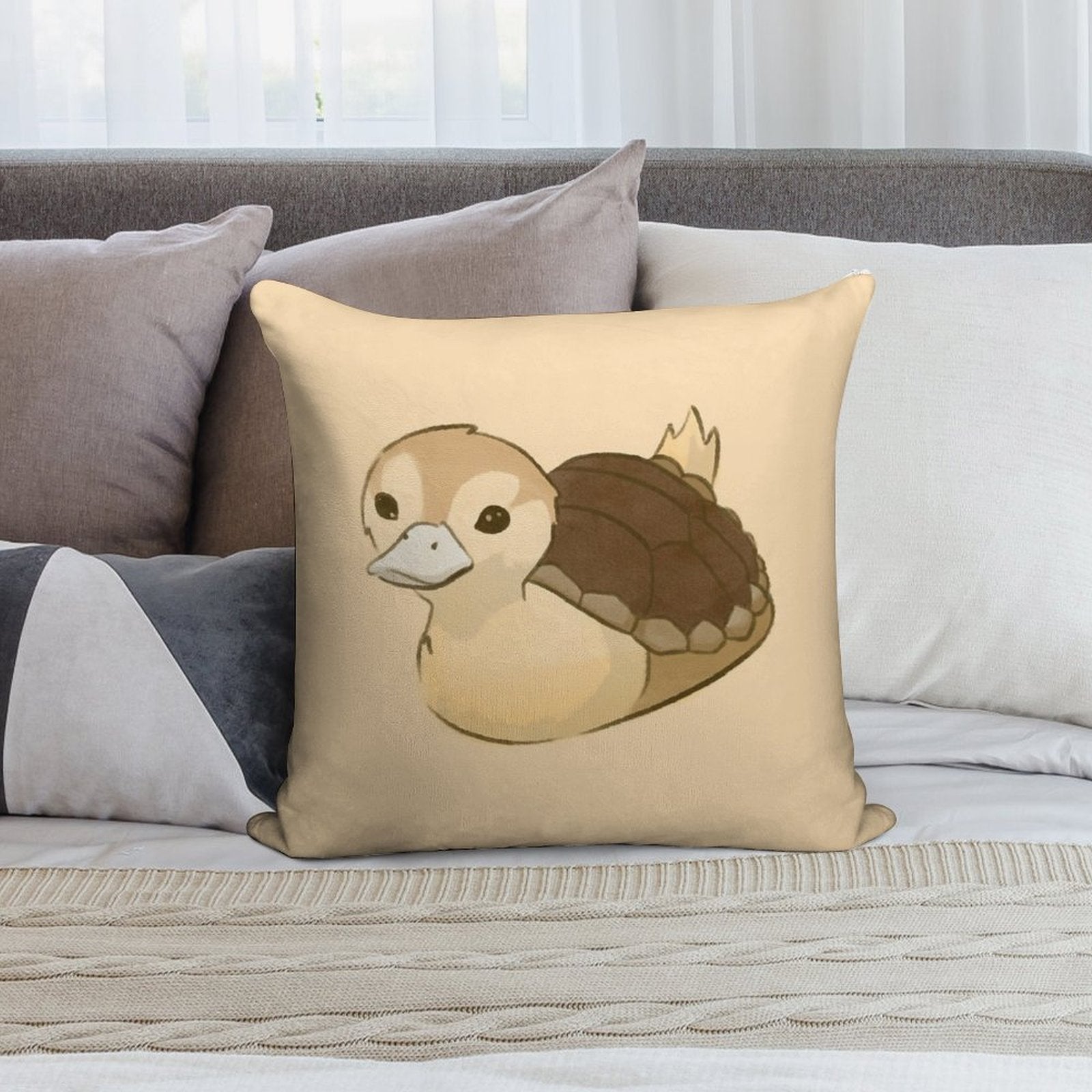 Avatar Turtle Duck Soft Bedroom Essential Throw Pillow