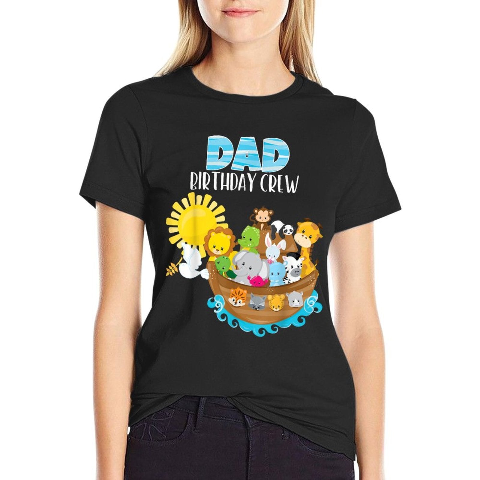 Noahs Ark Birthday Party Dad Birthday Crew Toddler Bday  Lightweight T-Shirt