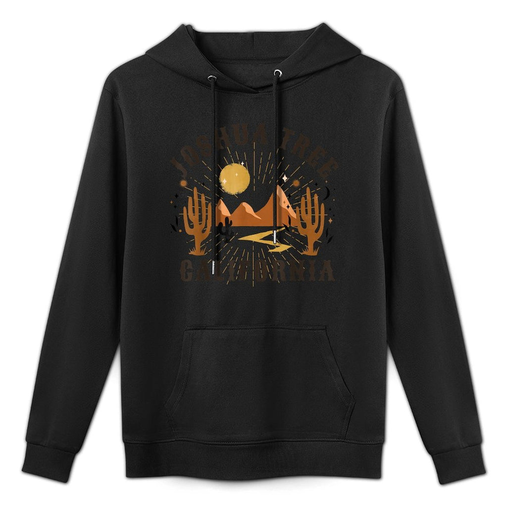 Celestial Boho Desert Landscape Joshua Tree California Medium-Weight Fabric Hoodie