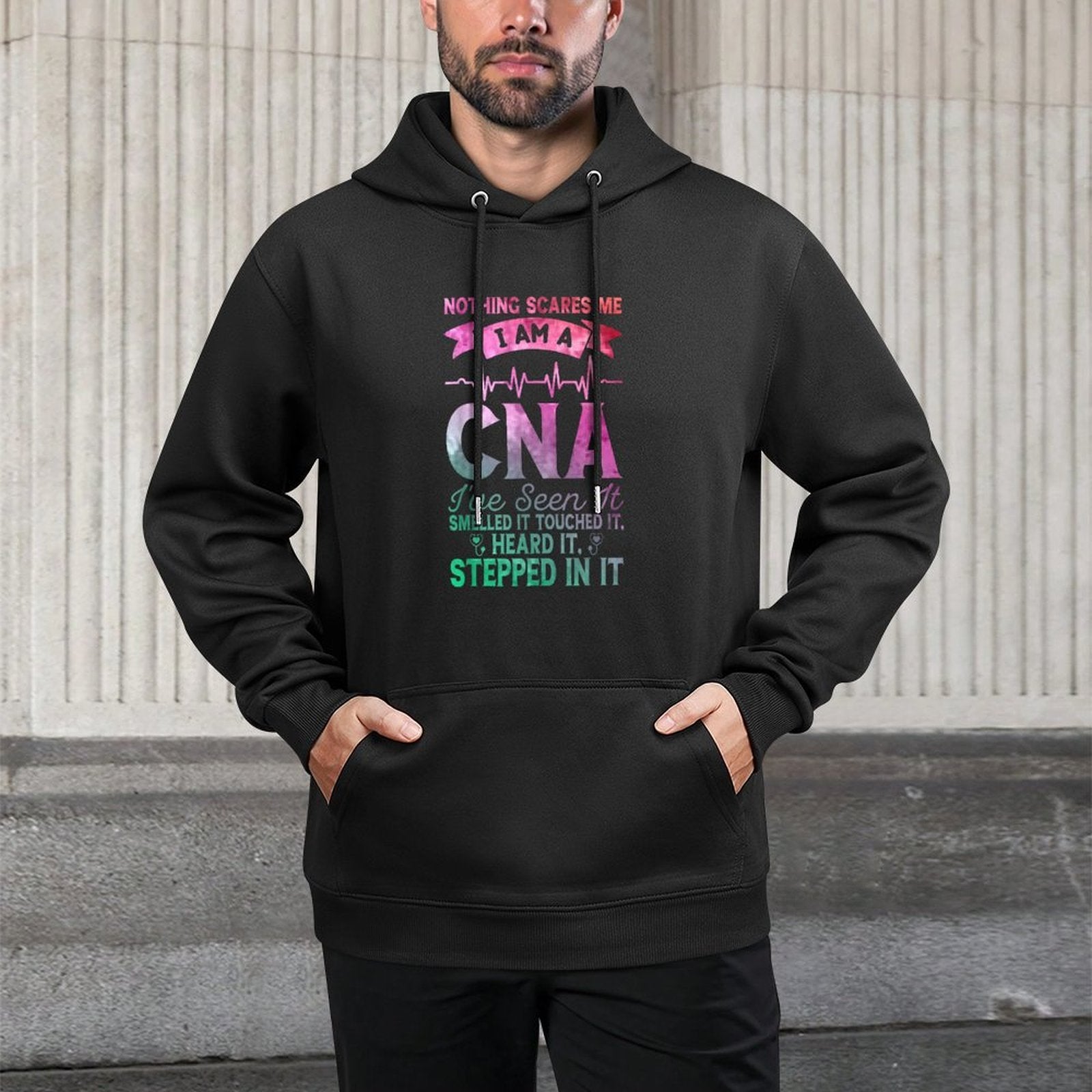 Nothing Scares Me CNA Nurse Job Lover Funny CNA Pilling-Resistant Hoodie