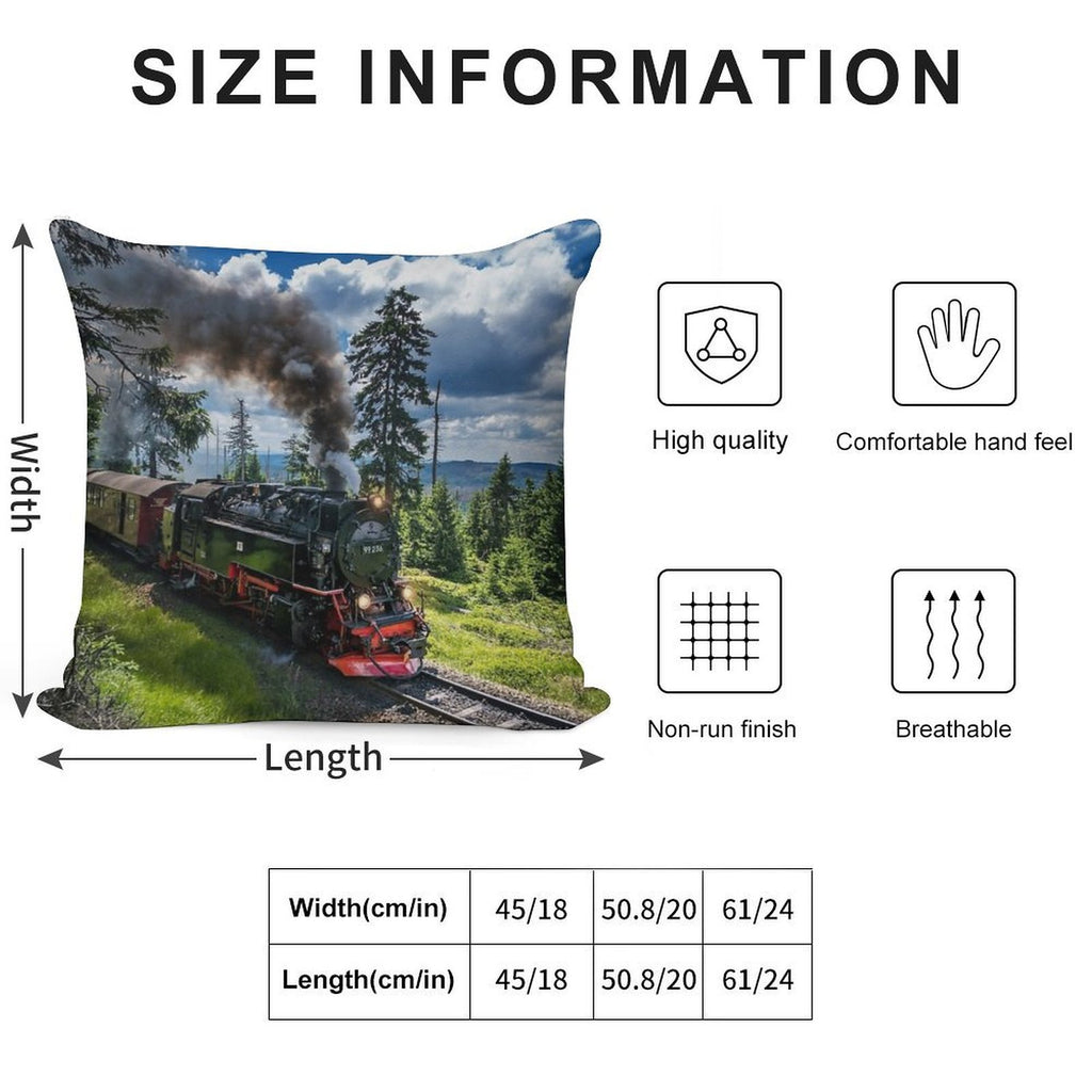 Steam Locomotive - Harz Narrow Gauge Railways (Germany) Soft Gift Ready Throw Pillow
