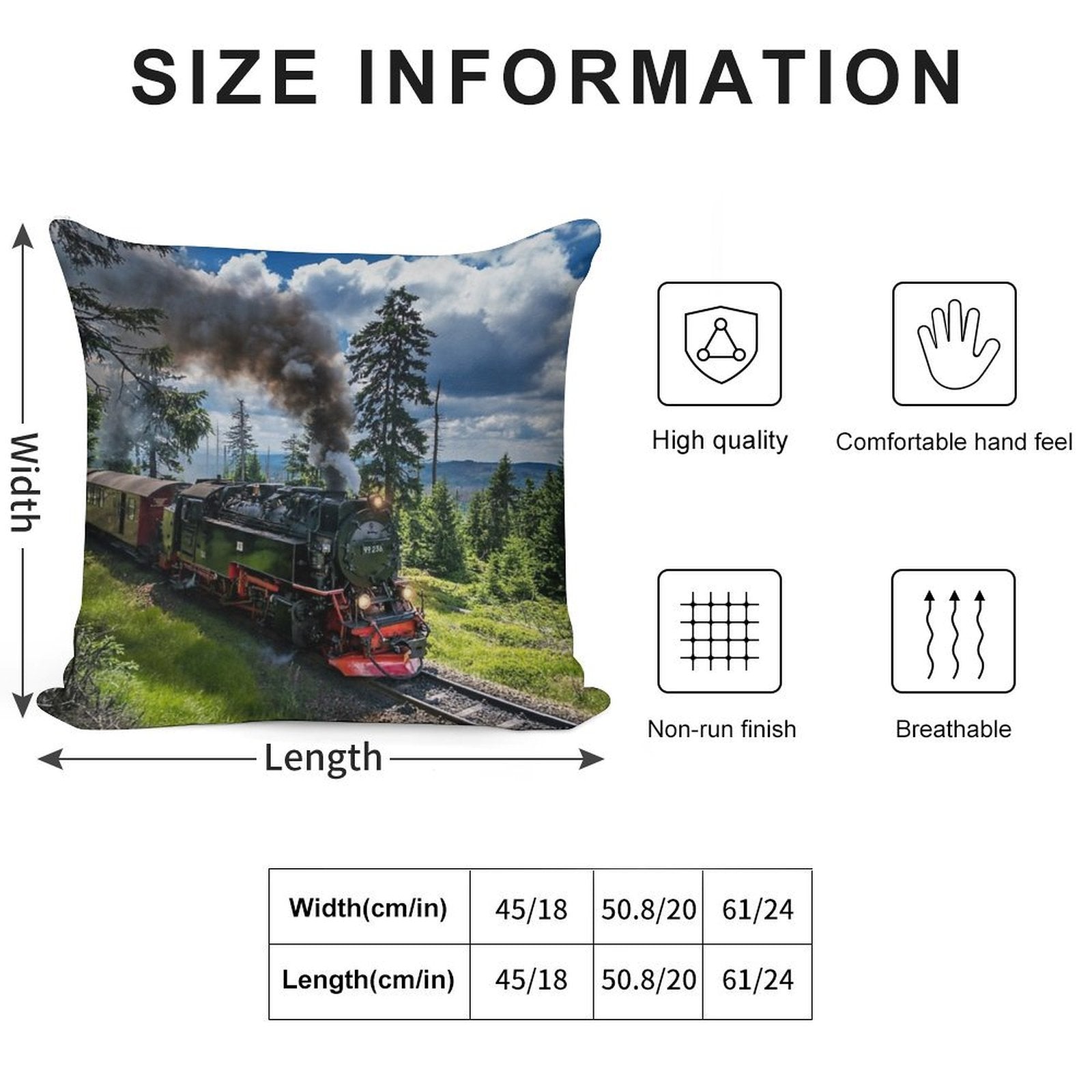 Steam Locomotive - Harz Narrow Gauge Railways (Germany) Soft Gift Ready Throw Pillow