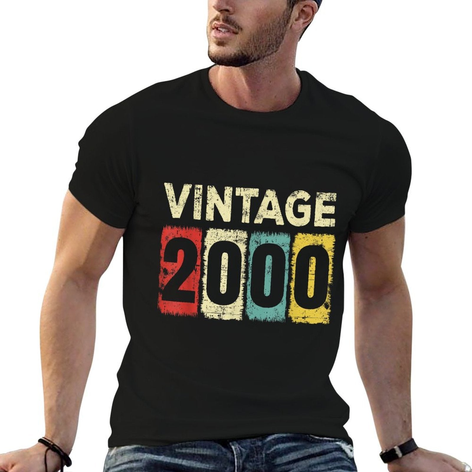 25 Year Old Birthday Vintage 2000 25th Birthday  Wrinkle-resistant T-Shirt