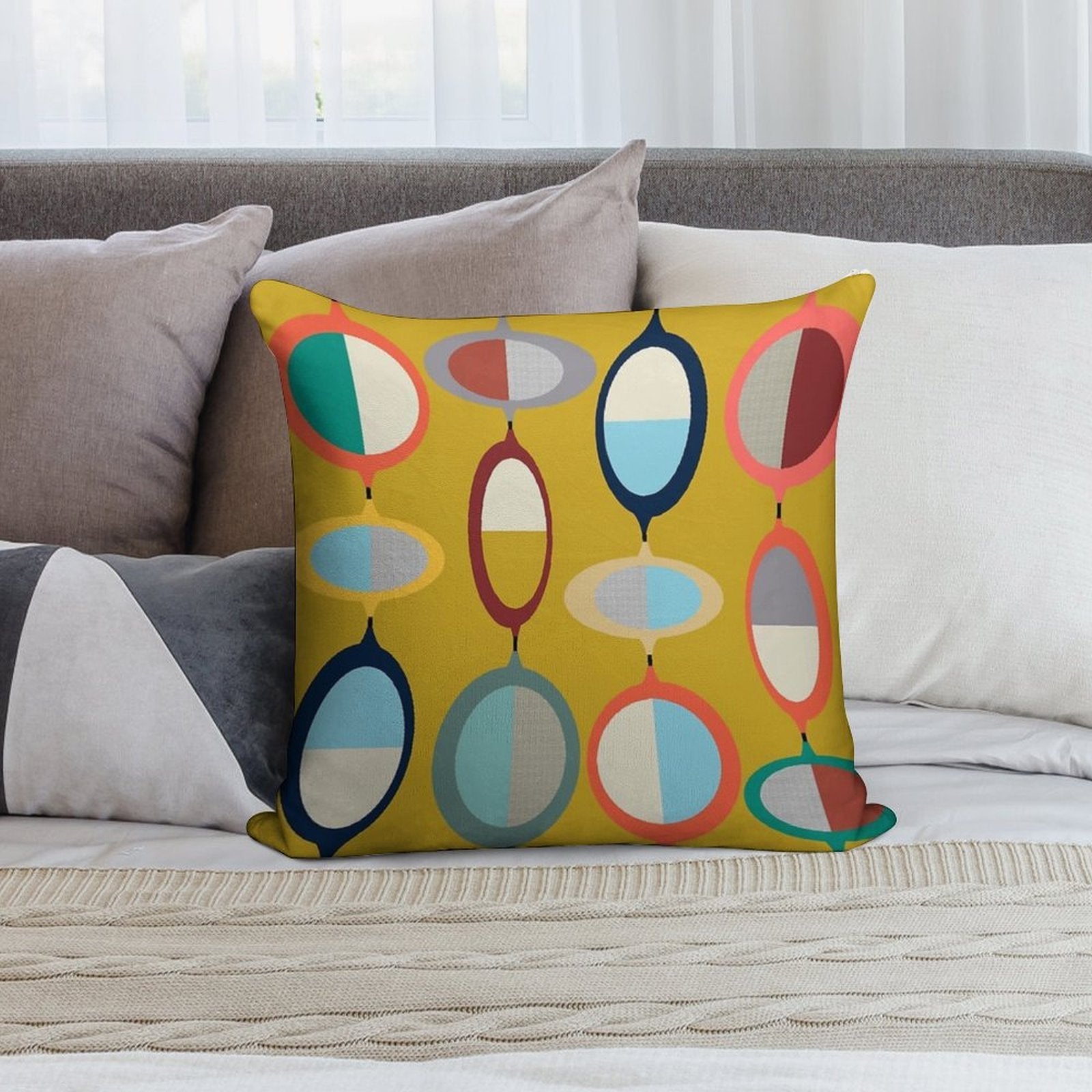 Mid-Century Modern #3 Soft Gift Ready Throw Pillow