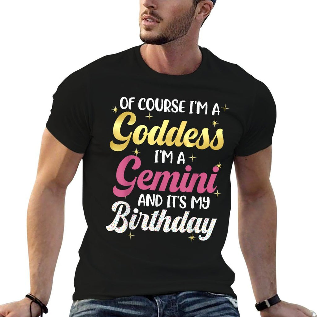 I'm A Gemini Women Goddess Queen Its My Birthday Season Pink  Slim-fit Cut T-Shirt