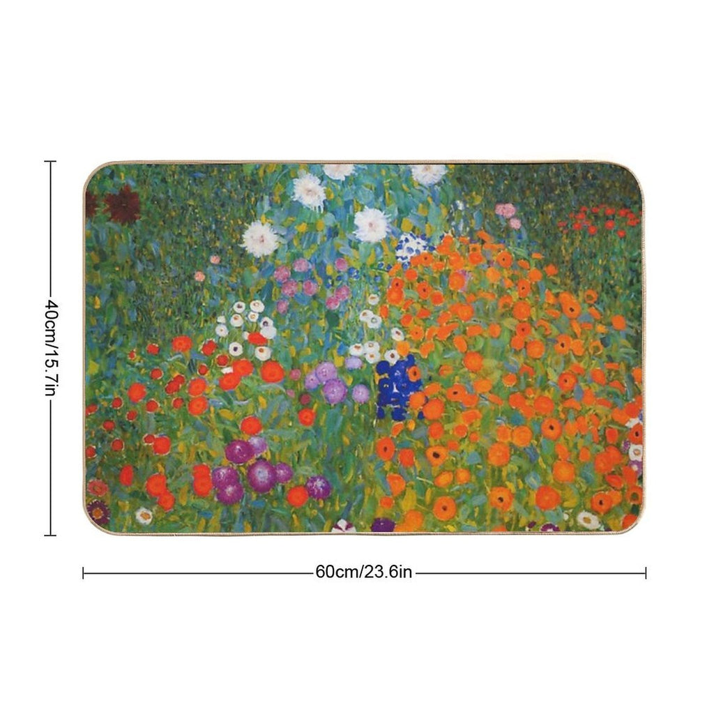 FLOWER GARDEN  by  GUSTAV KLIMT  Versatile Bath Mat