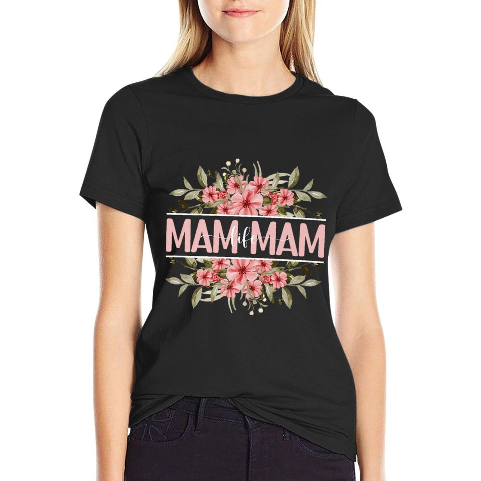 Mam Mam Life Mam Mam Grandma Mam Mam Grandmother Premium  Stretchy T-Shirt